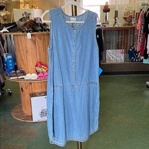 Columbia Blue Denim Midi Dress